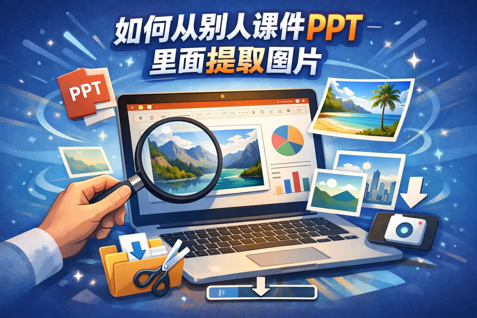 如何从别人课件ppt里面提取图片