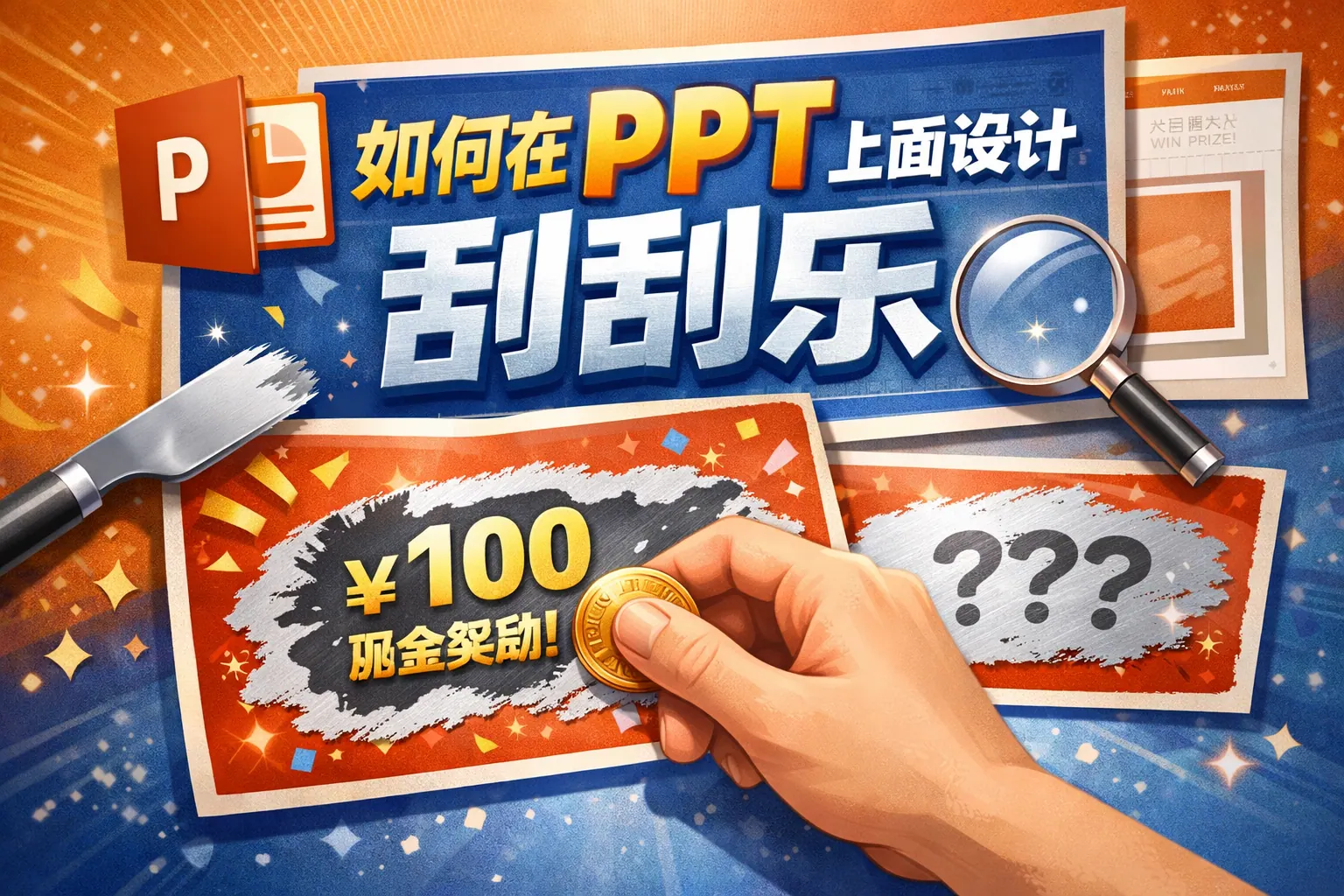 如何在ppt上面设计刮刮乐