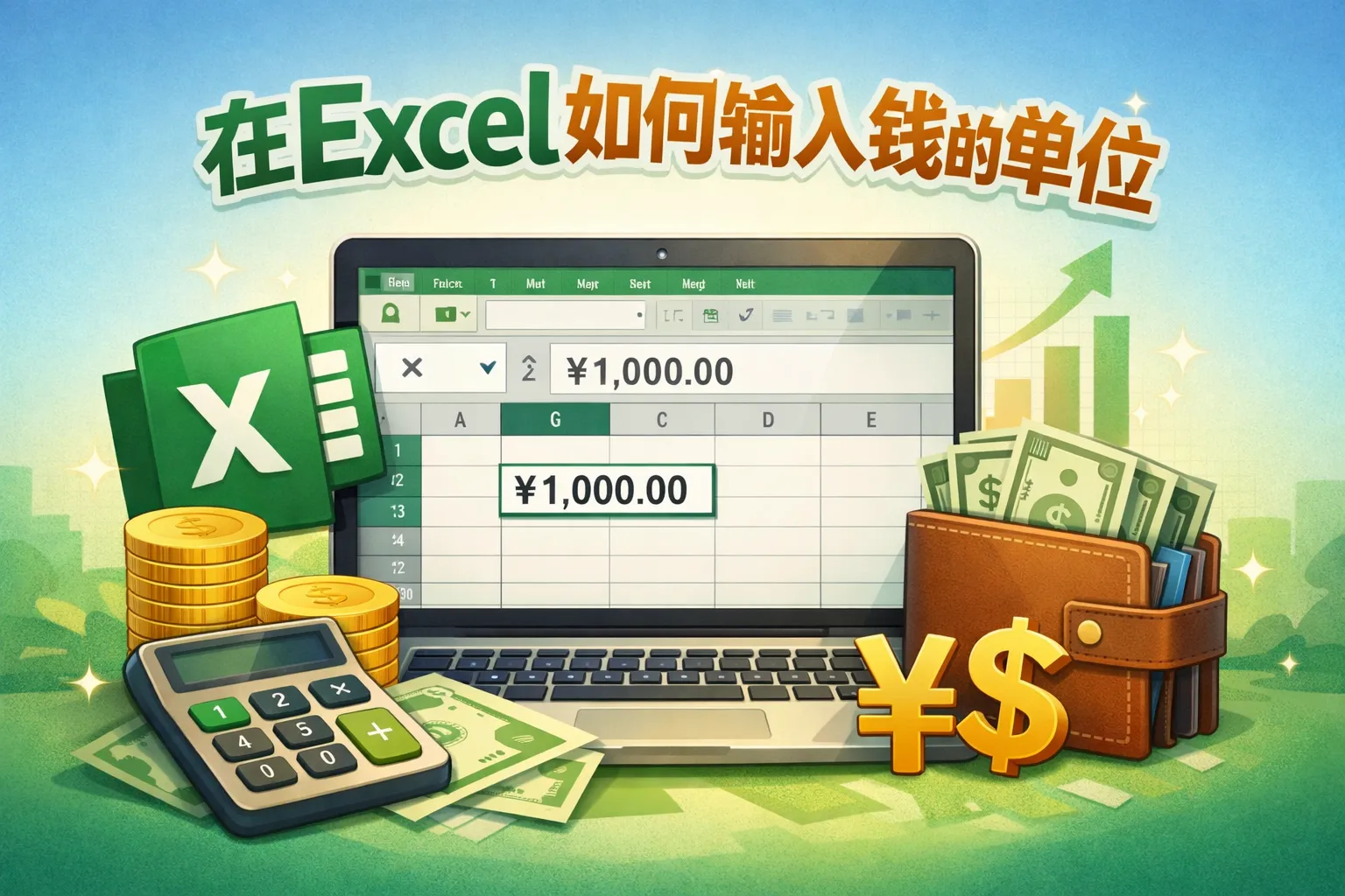 在excel如何输入钱的单位