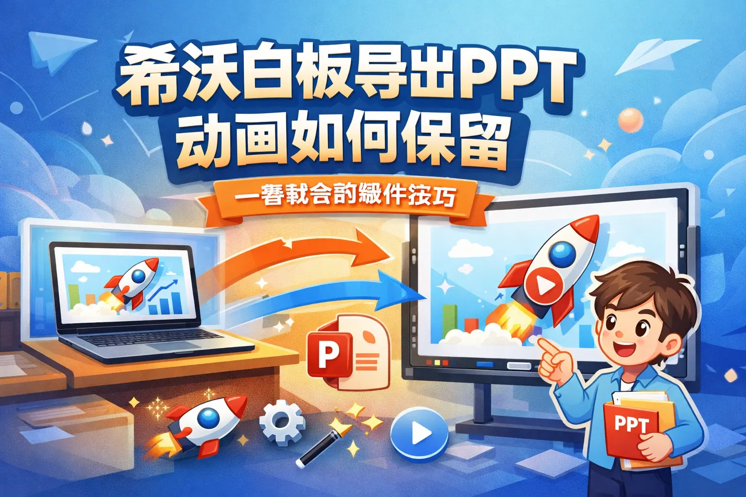 希沃白板导出ppt动画如何保留