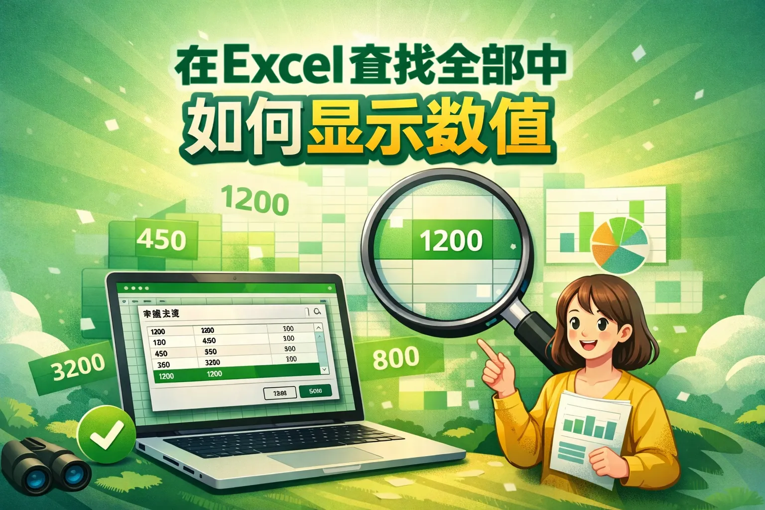 在excel查找全部中如何显示数值