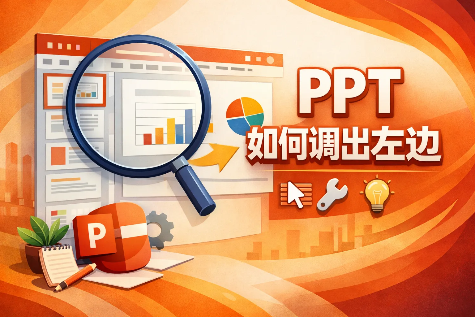 ppt如何调出左边