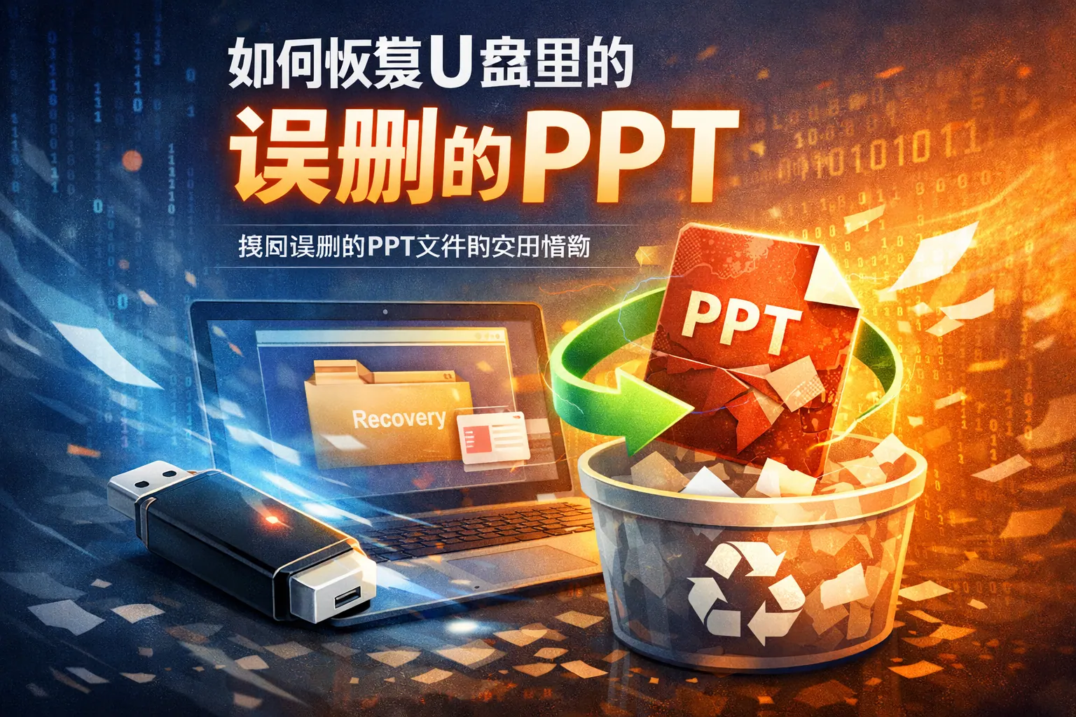 如何恢复u盘里的误删的ppt