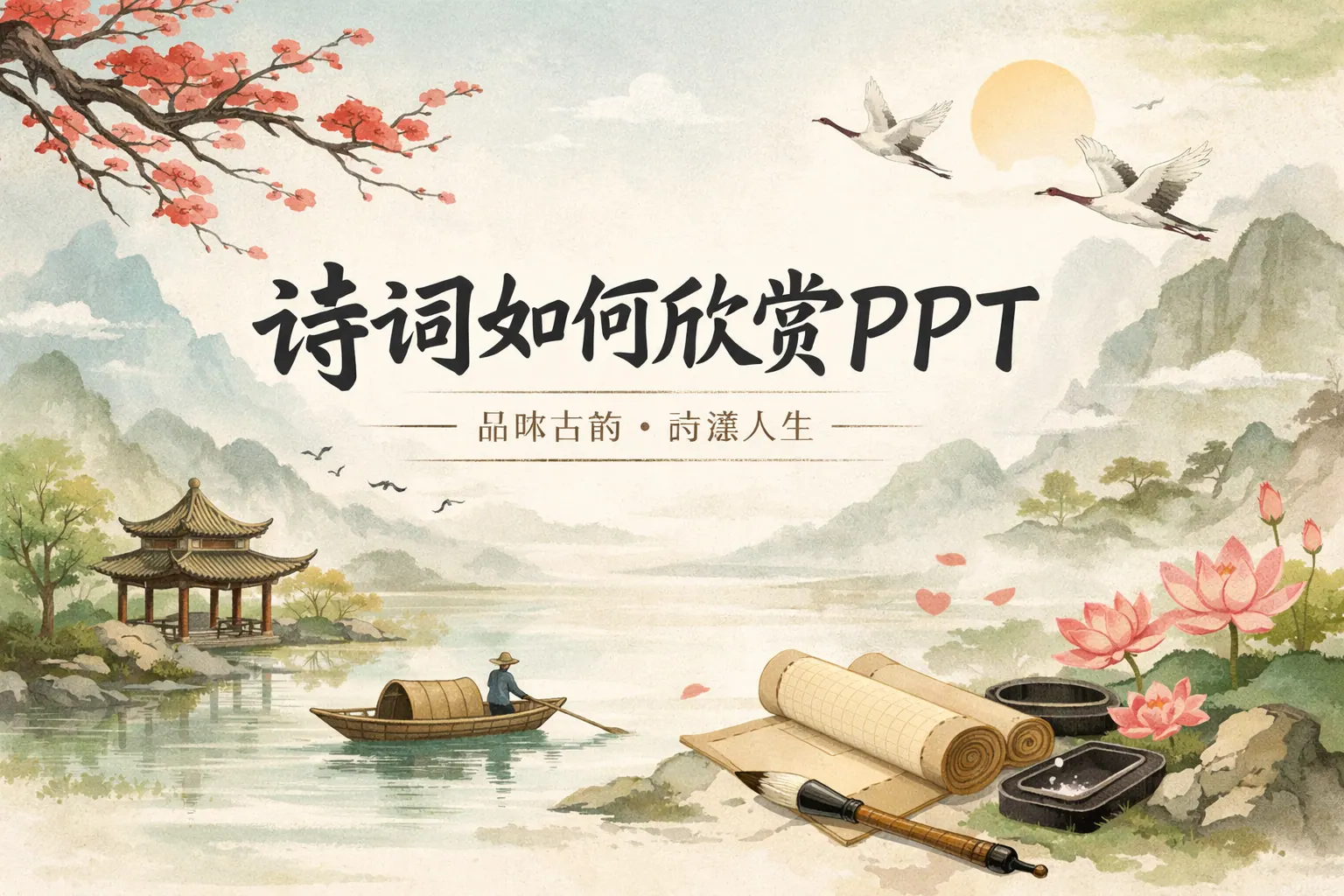 诗词如何欣赏ppt