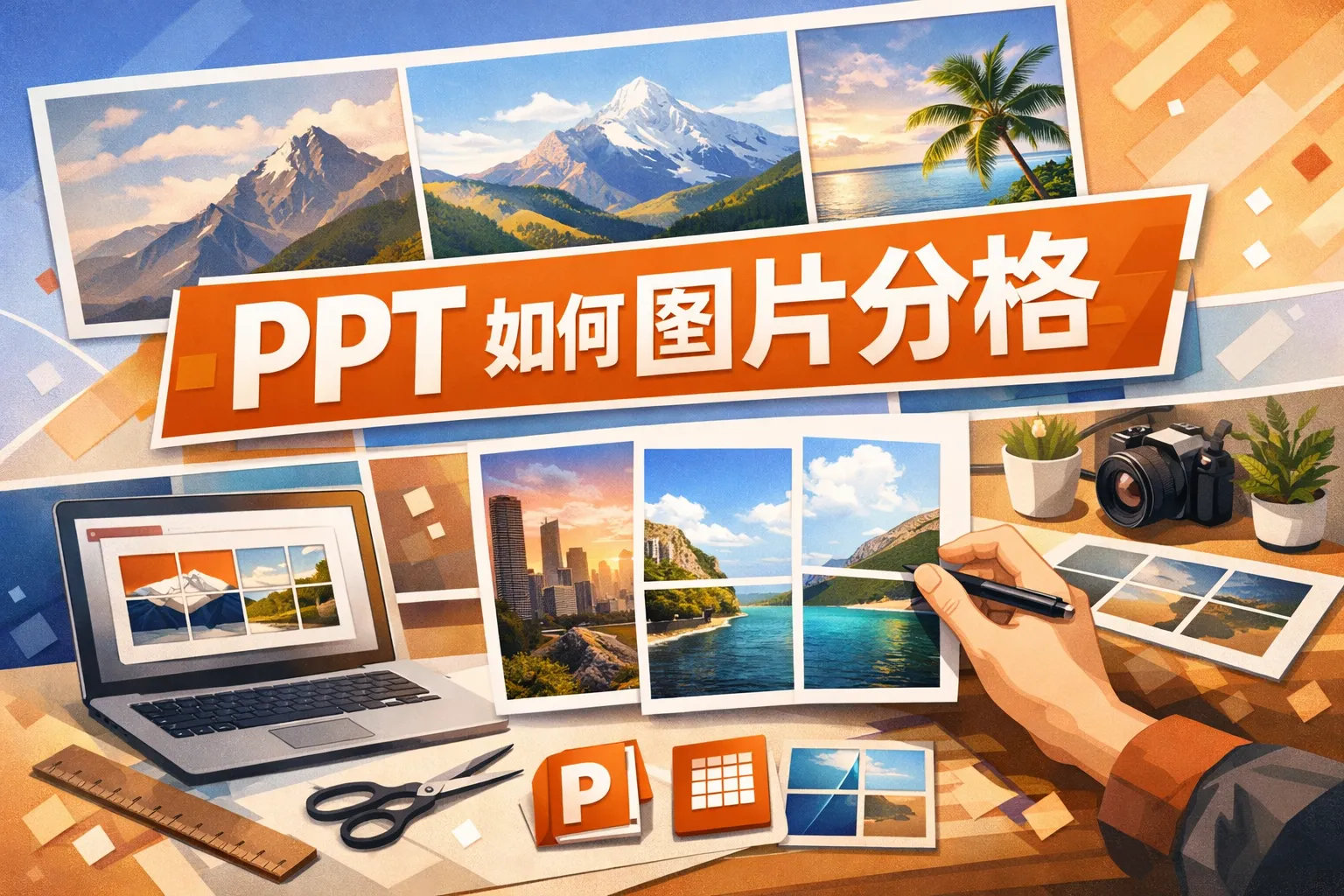 ppt如何图片分格