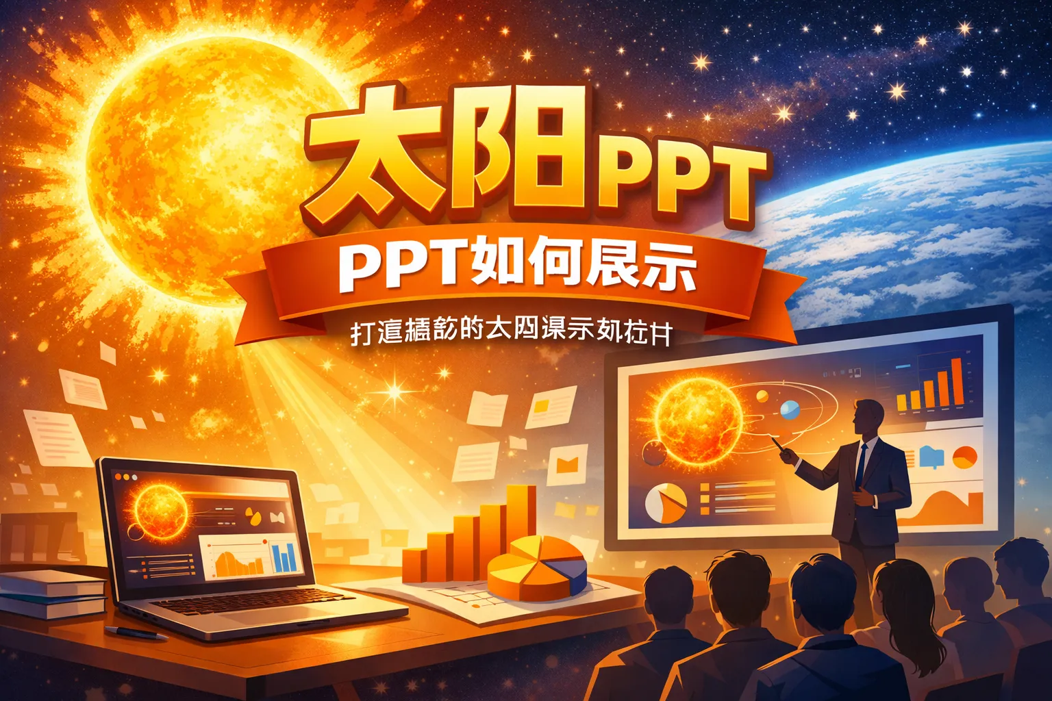 太阳ppt如何展示