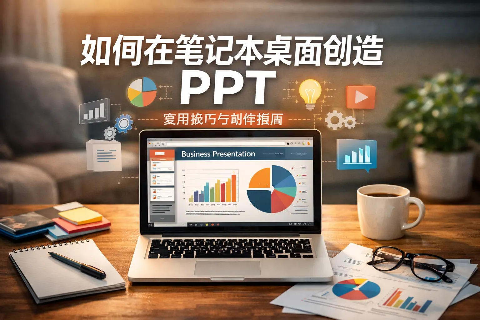 如何在笔记本桌面创造ppt