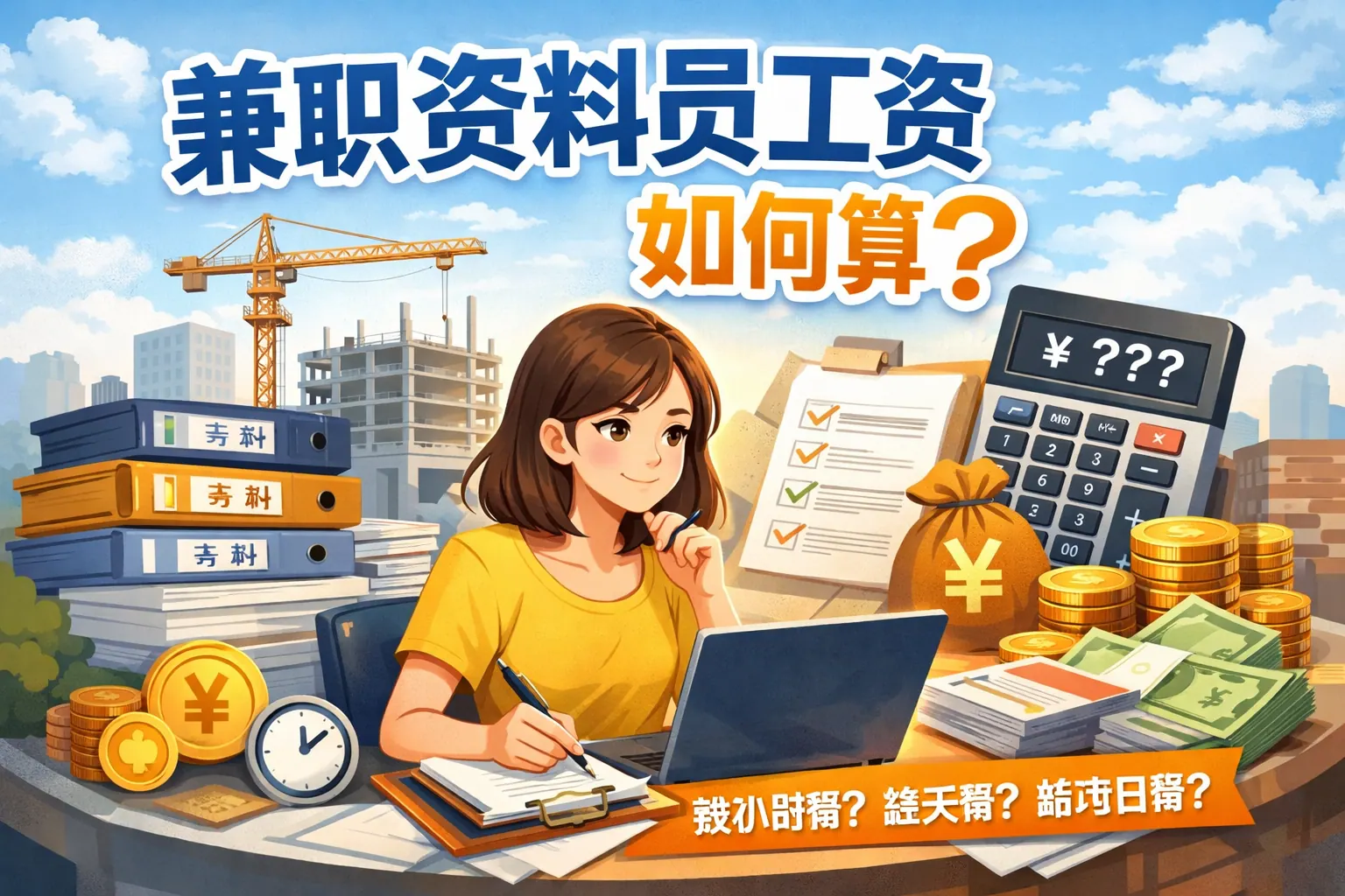 兼职资料员工资如何算