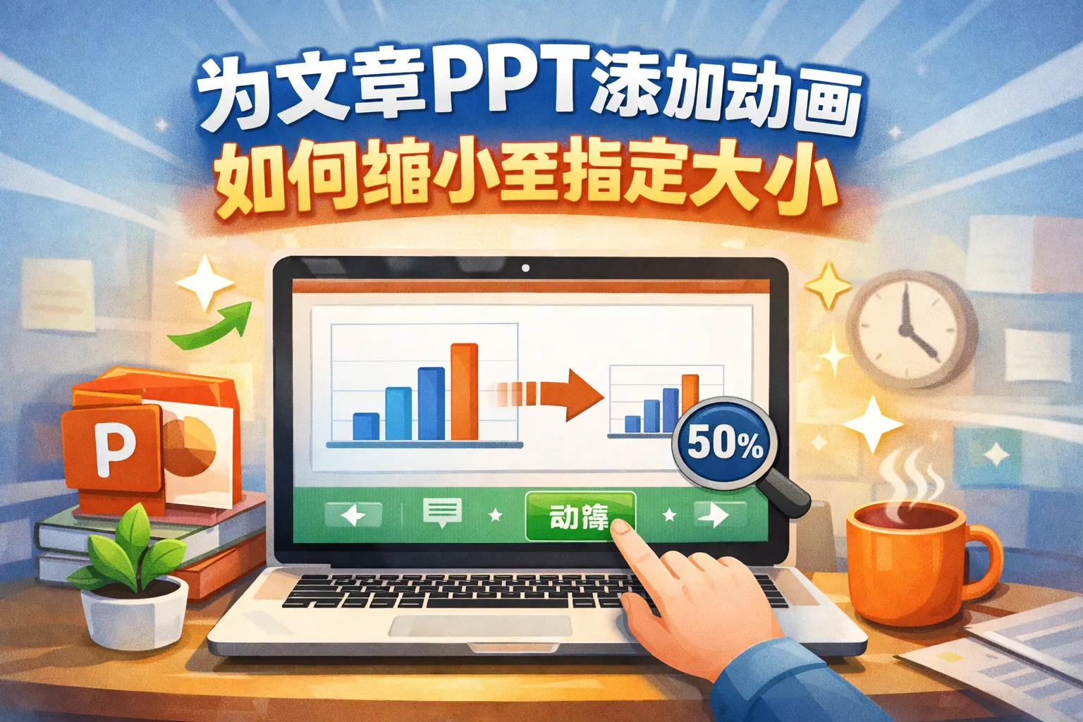 ppt添加动画如何缩小至指定大小