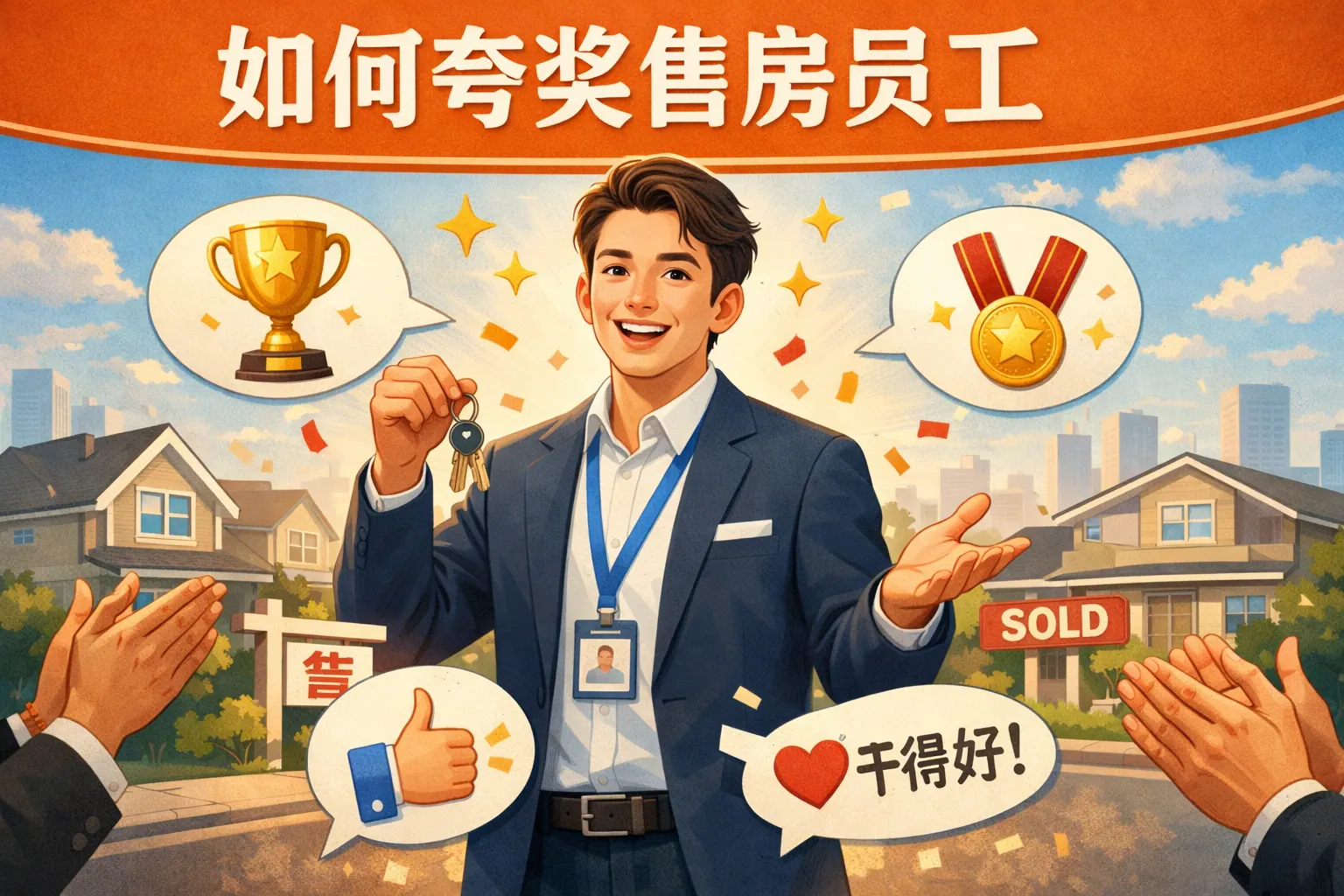 如何夸奖售房员工