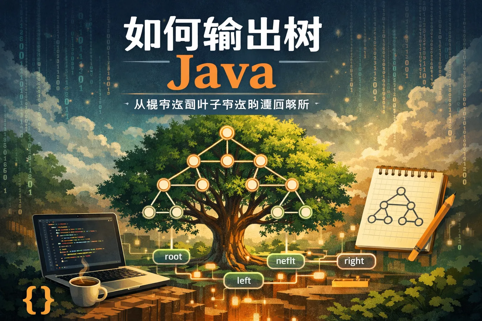 如何输出树java