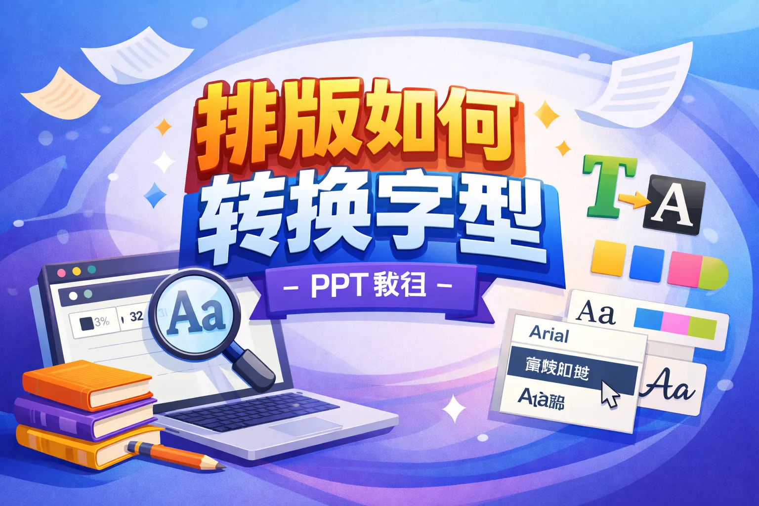 ppt排版如何转换字型