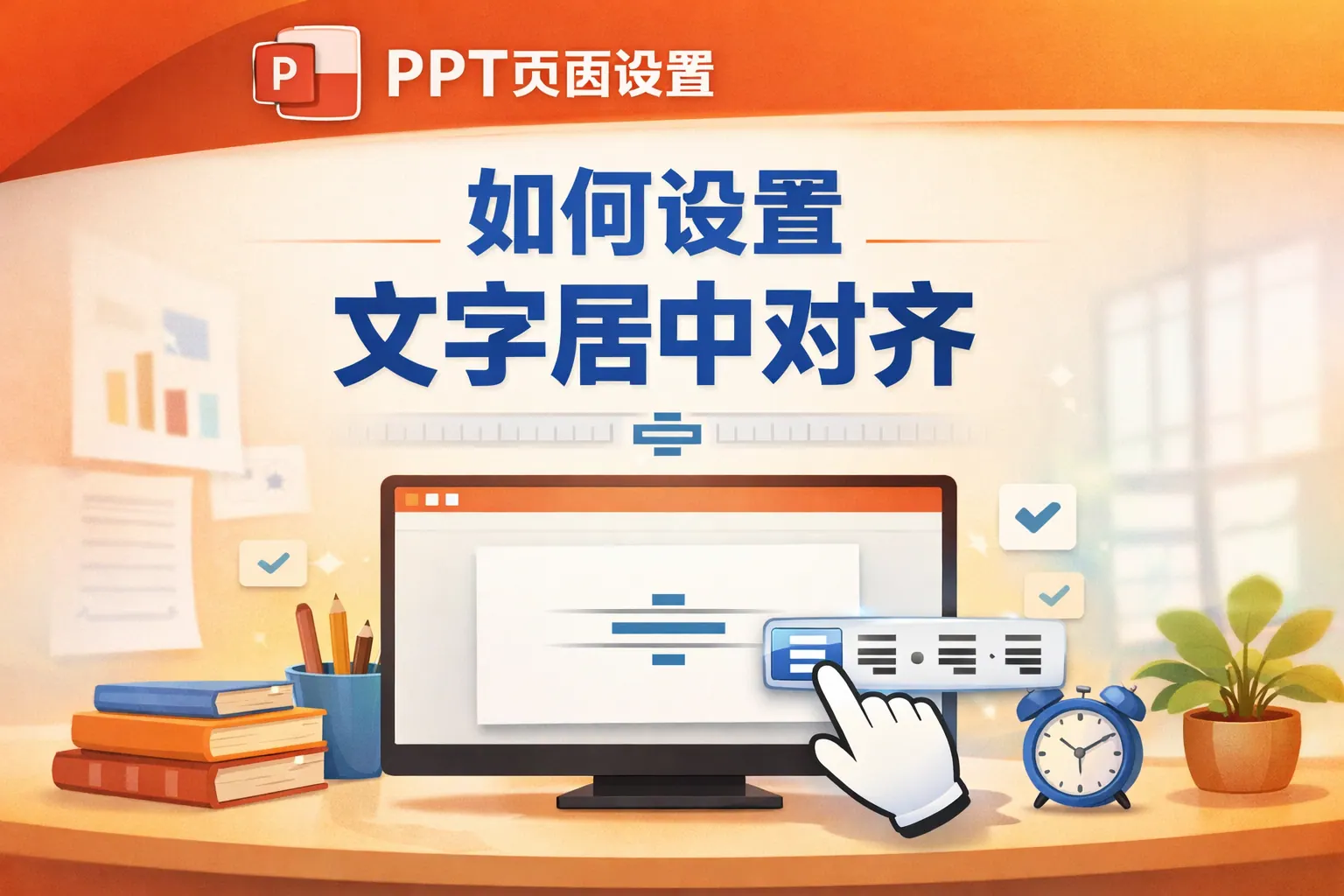 ppt页面中如何设置文字居中对齐