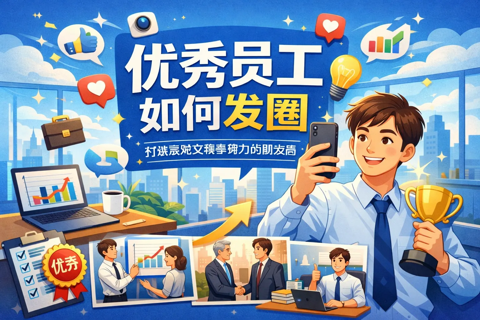 优秀员工如何发圈