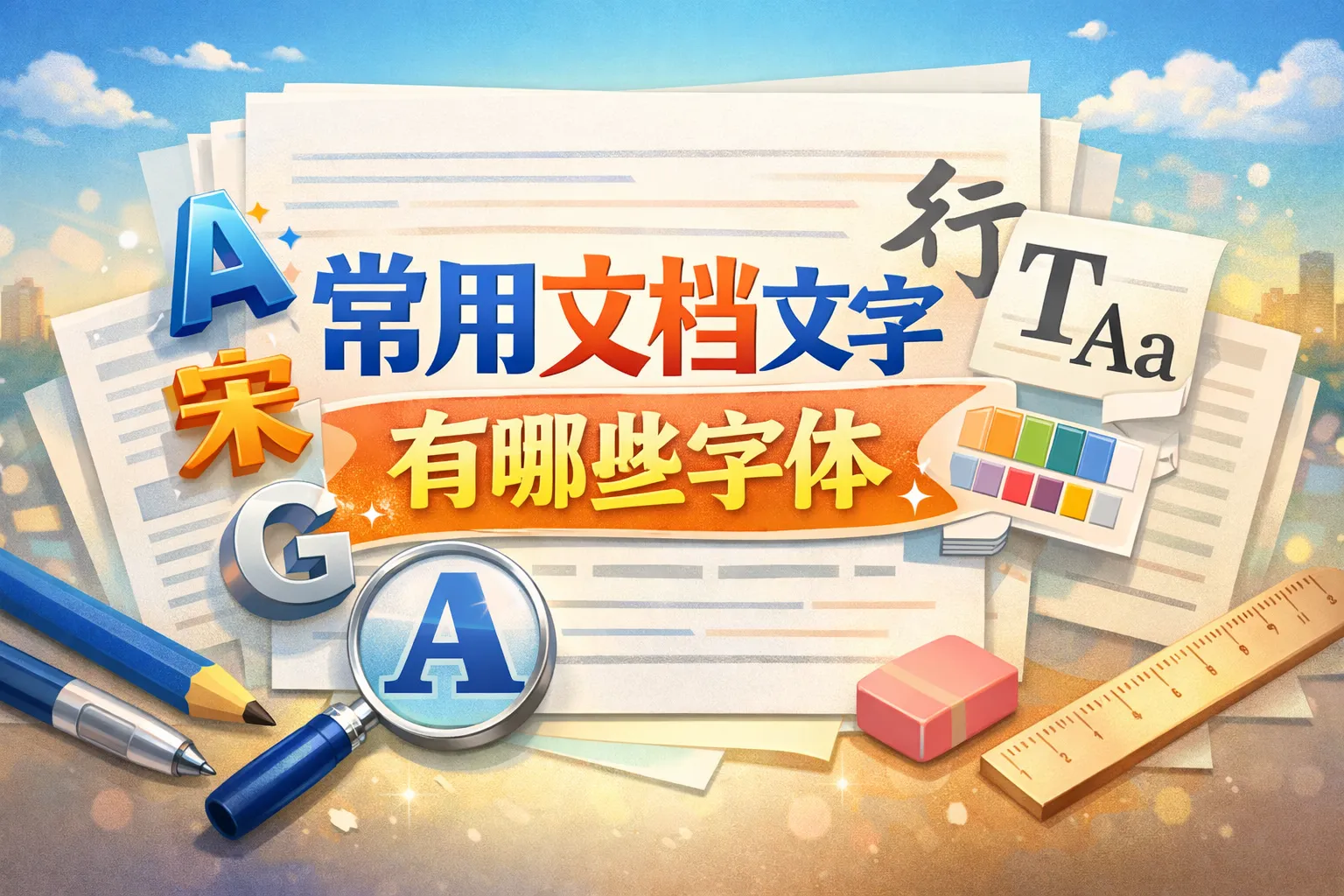 常用文档文字有哪些字体