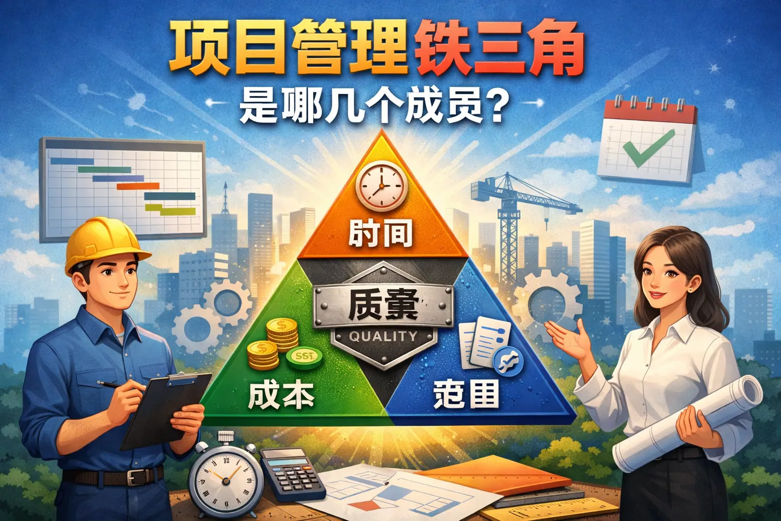 项目管理铁三角是哪几个成员