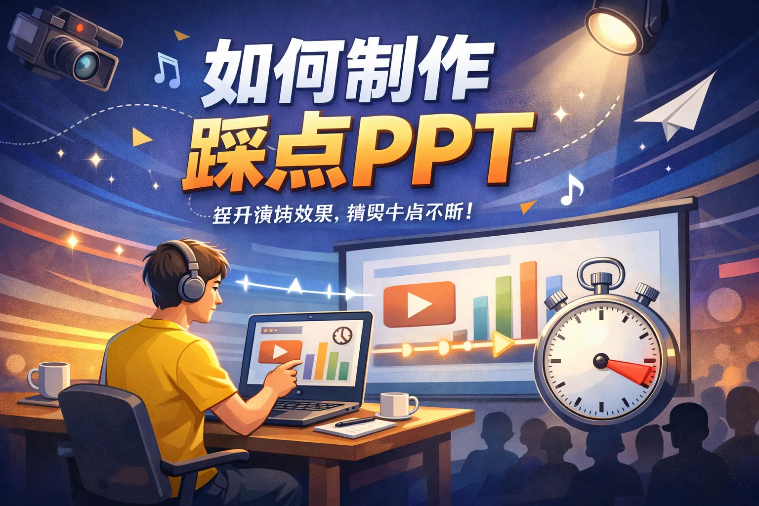 如何制作踩点ppt