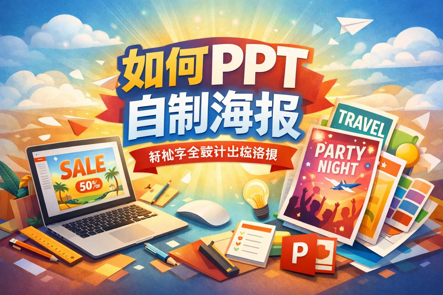 如何ppt自制海报