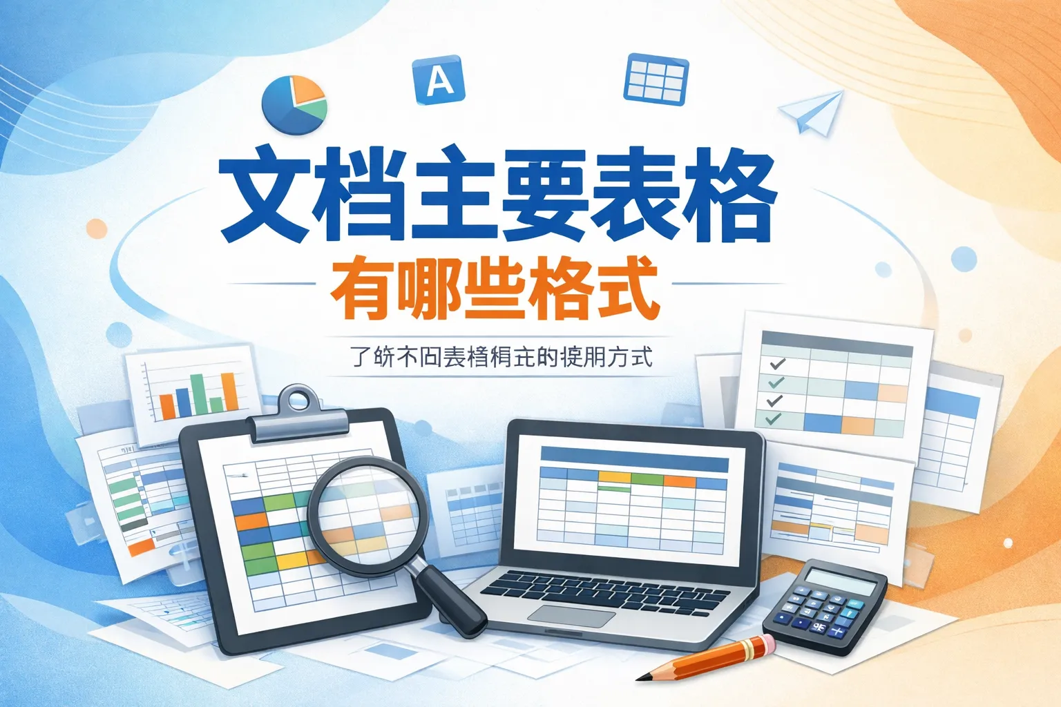 文档主要表格有哪些格式