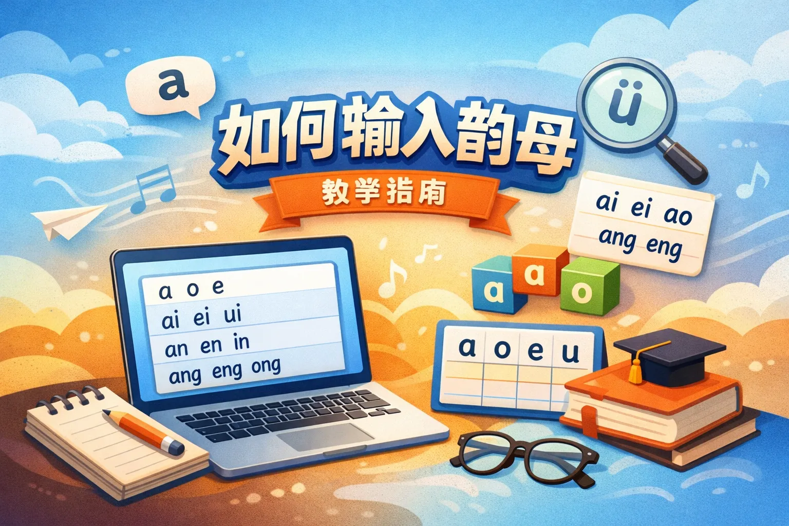 ppt 如何输入韵母