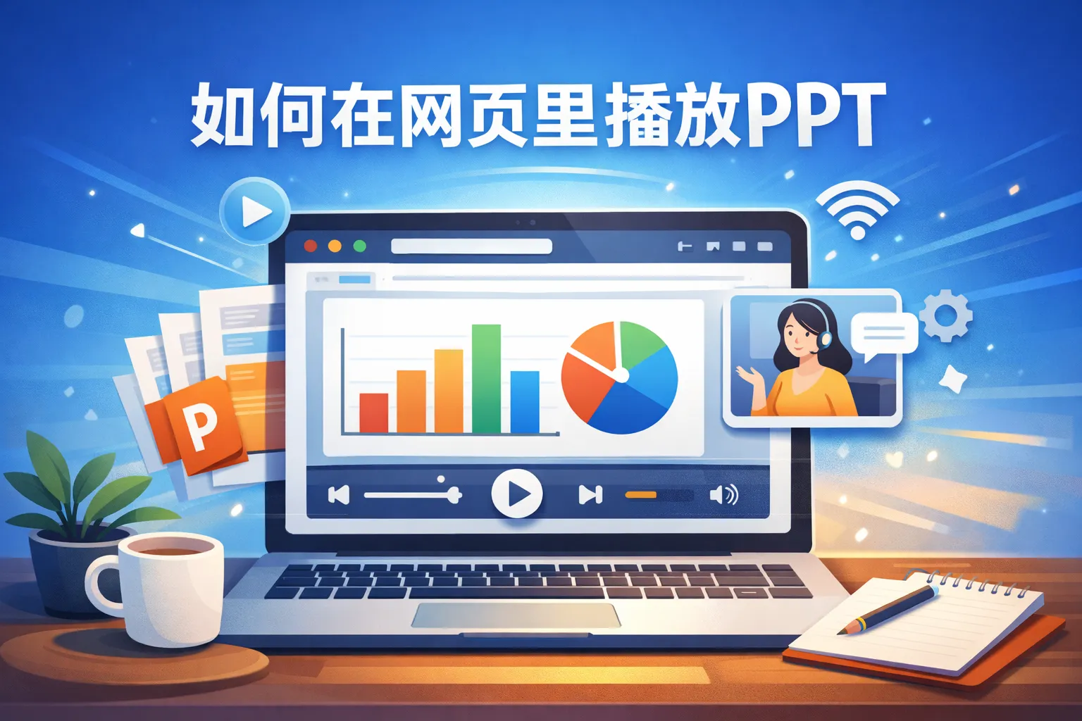 如何在网页里播放ppt