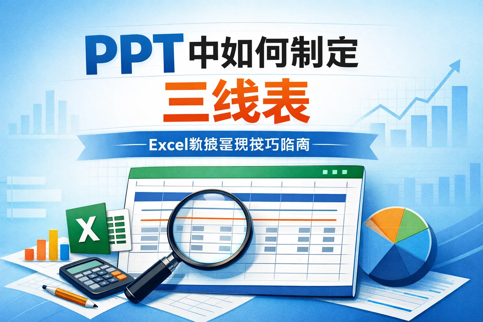 ppt中如何制定三线表