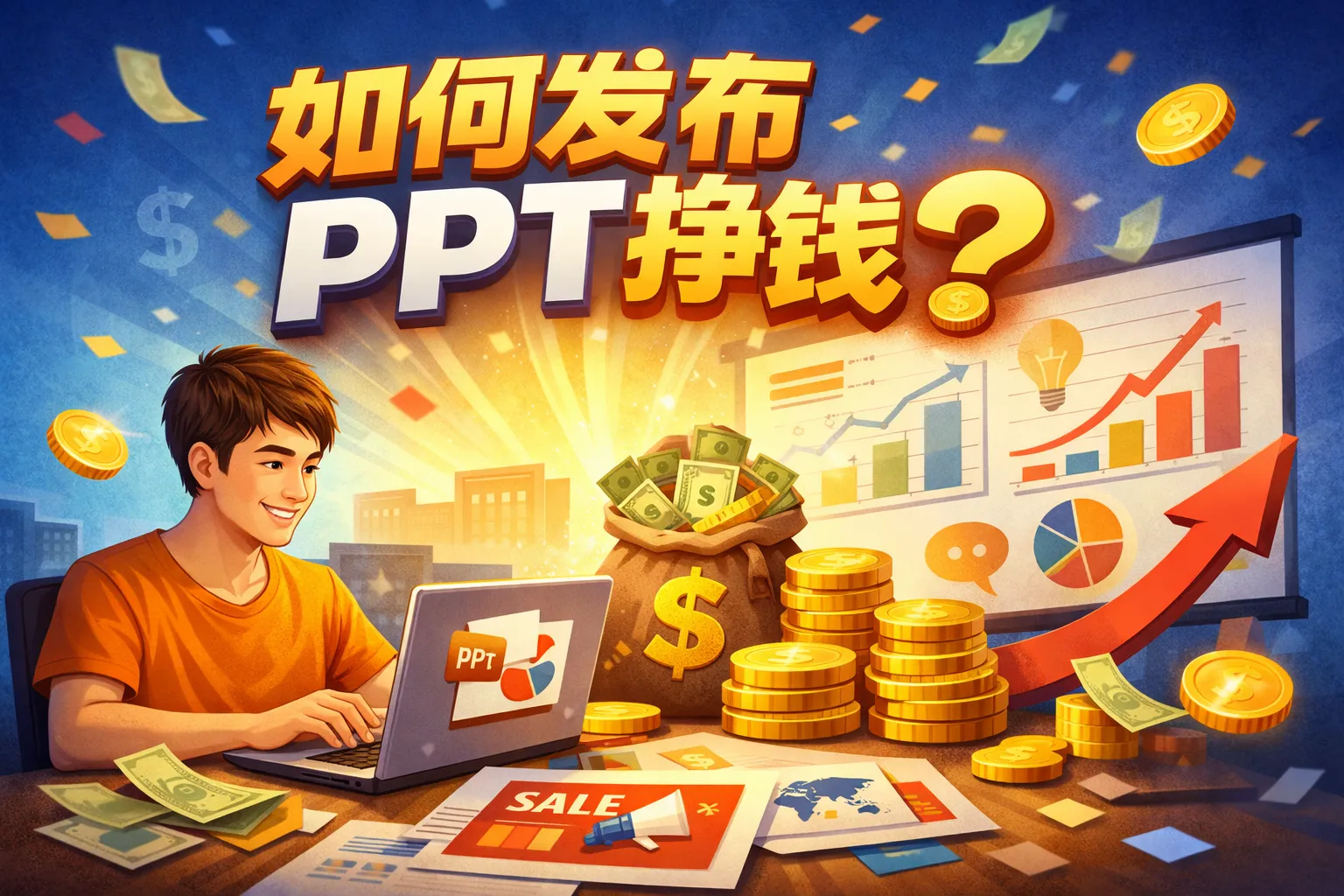 如何发布ppt挣钱