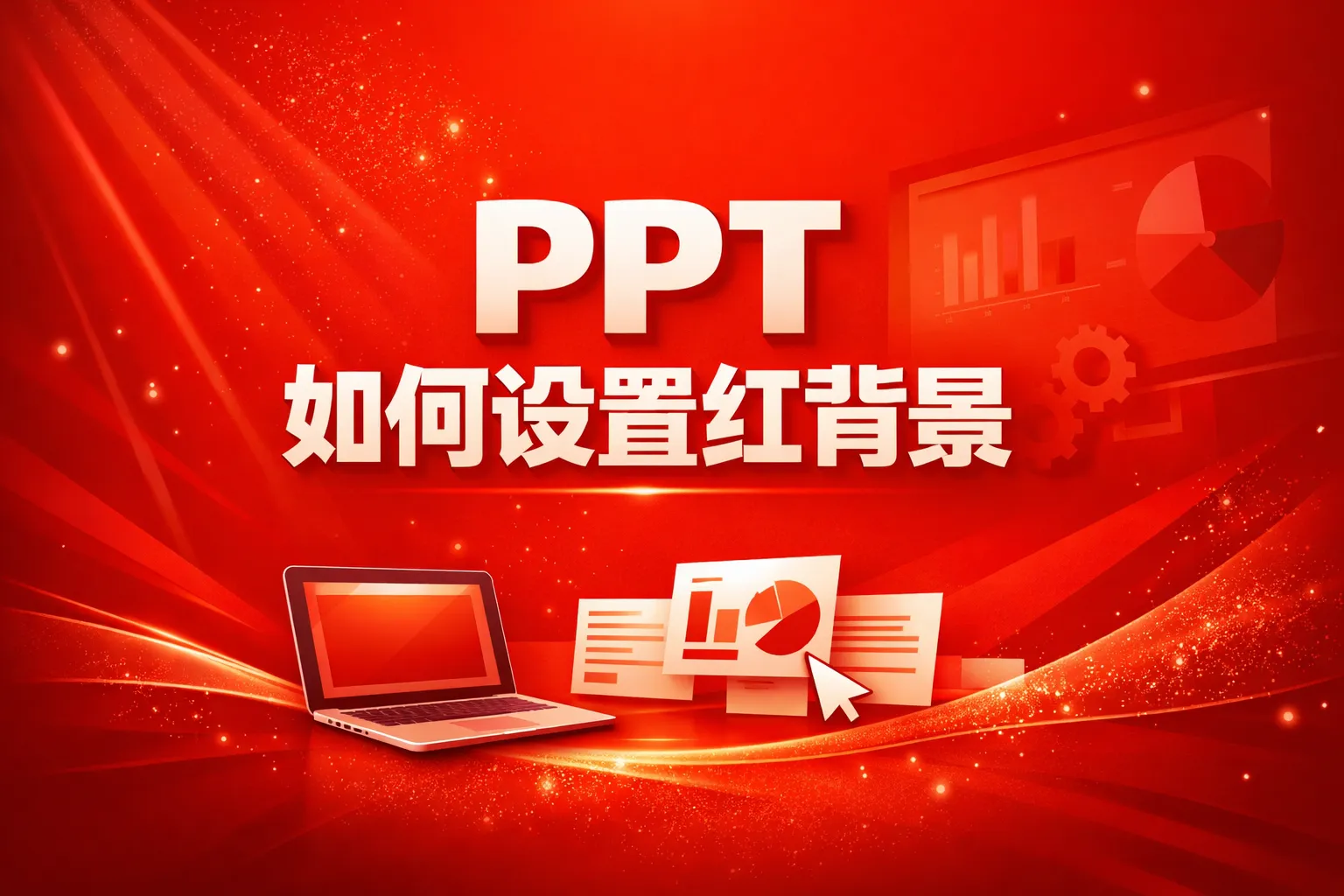 ppt如何设置红背景