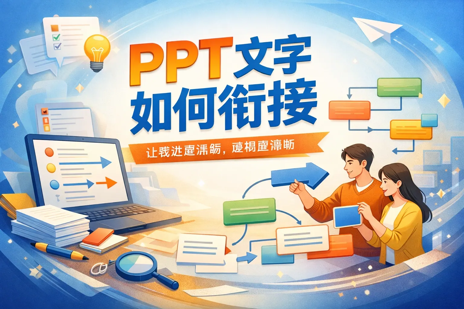 ppt文字如何衔接