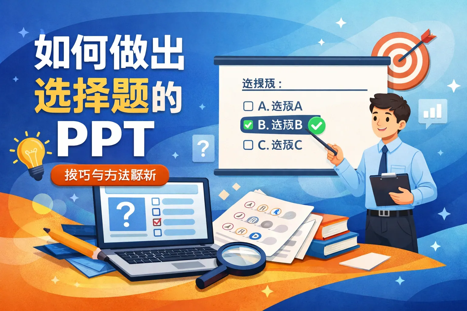 如何做出选择题的ppt