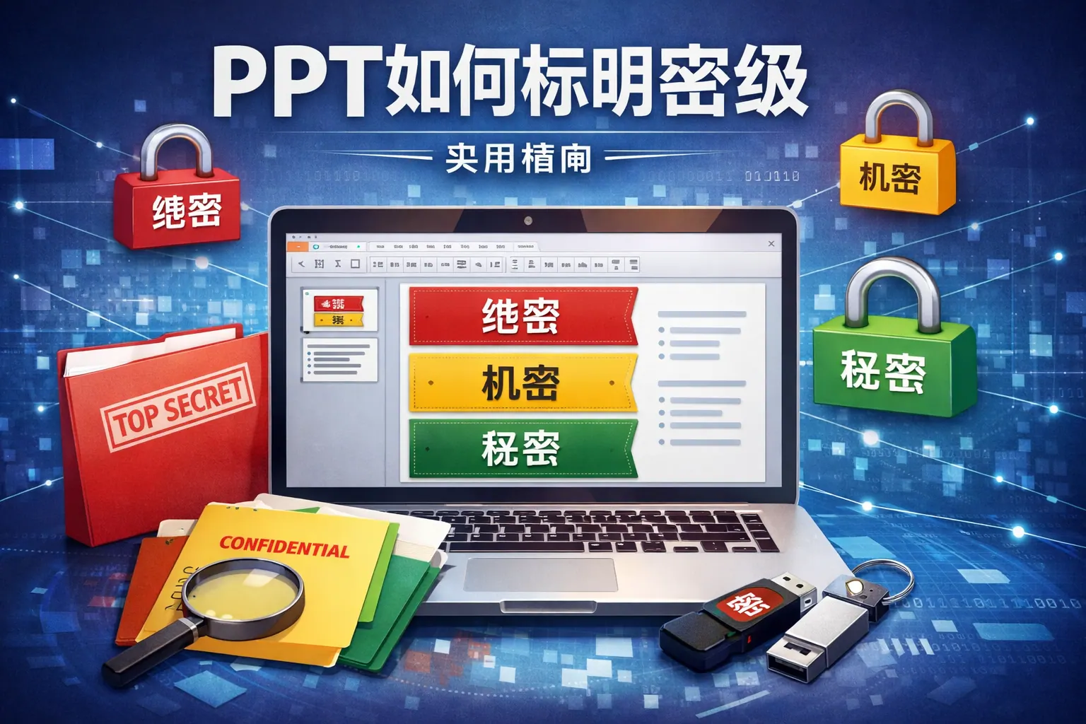 ppt如何标明密级