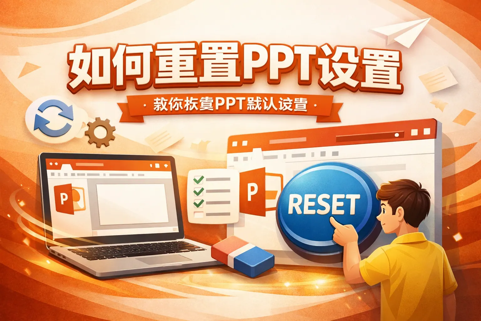 如何重置ppt设置