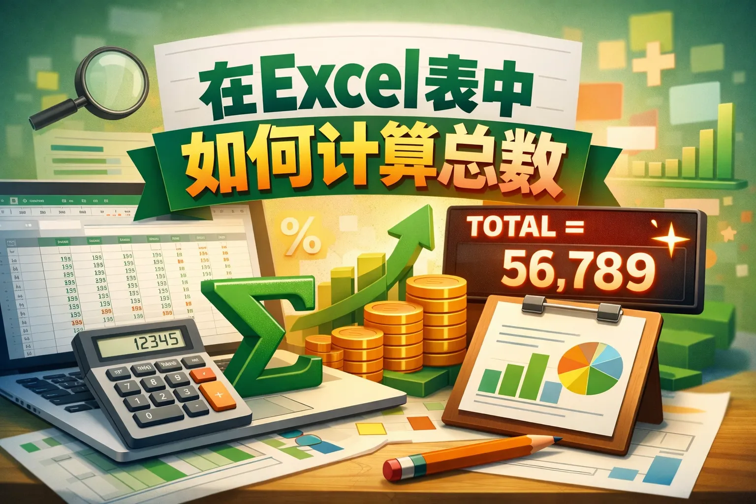 在excel表中如何计算总数