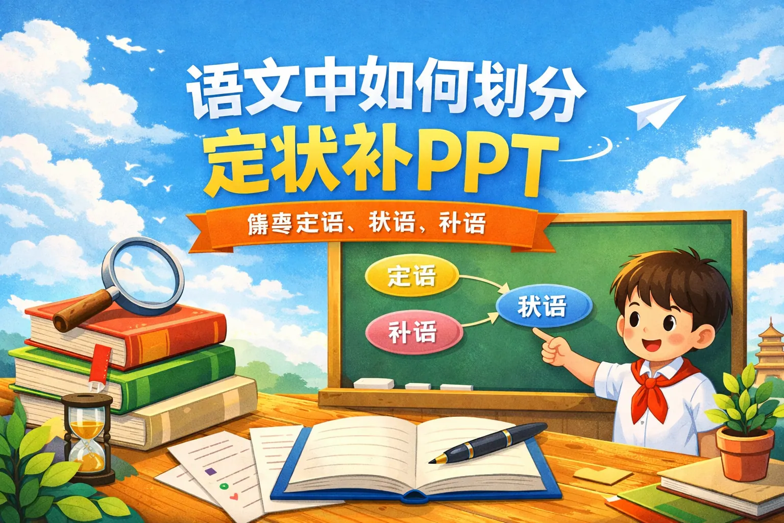 语文中如何划分定状补PPT