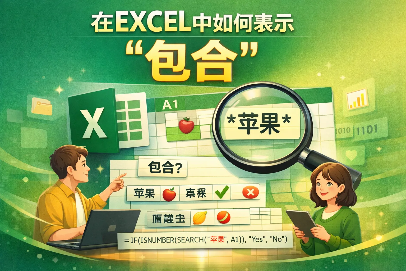 在EXCEL中如何表示包含