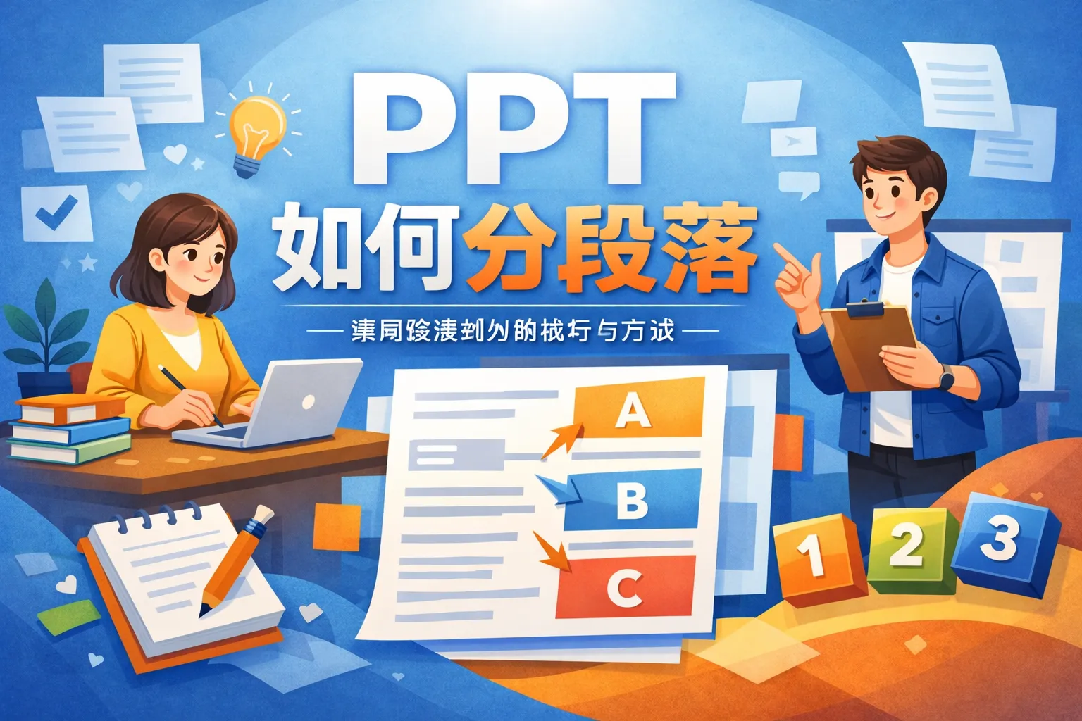 ppt 如何分段落
