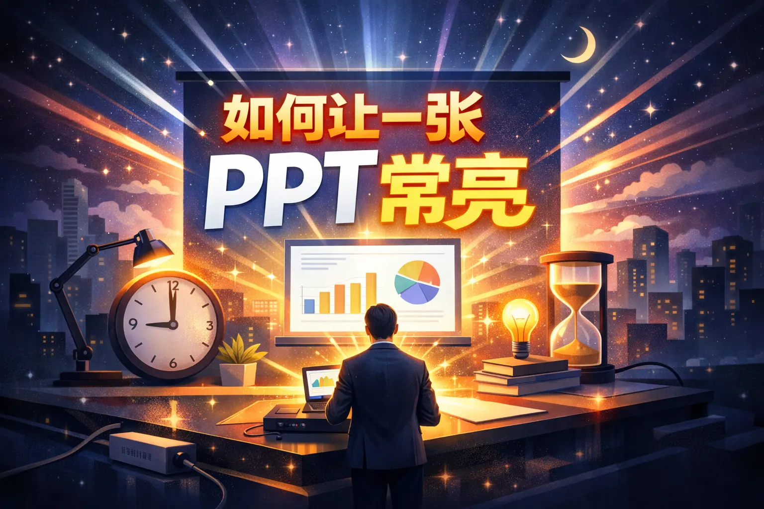 如何让一张ppt常亮