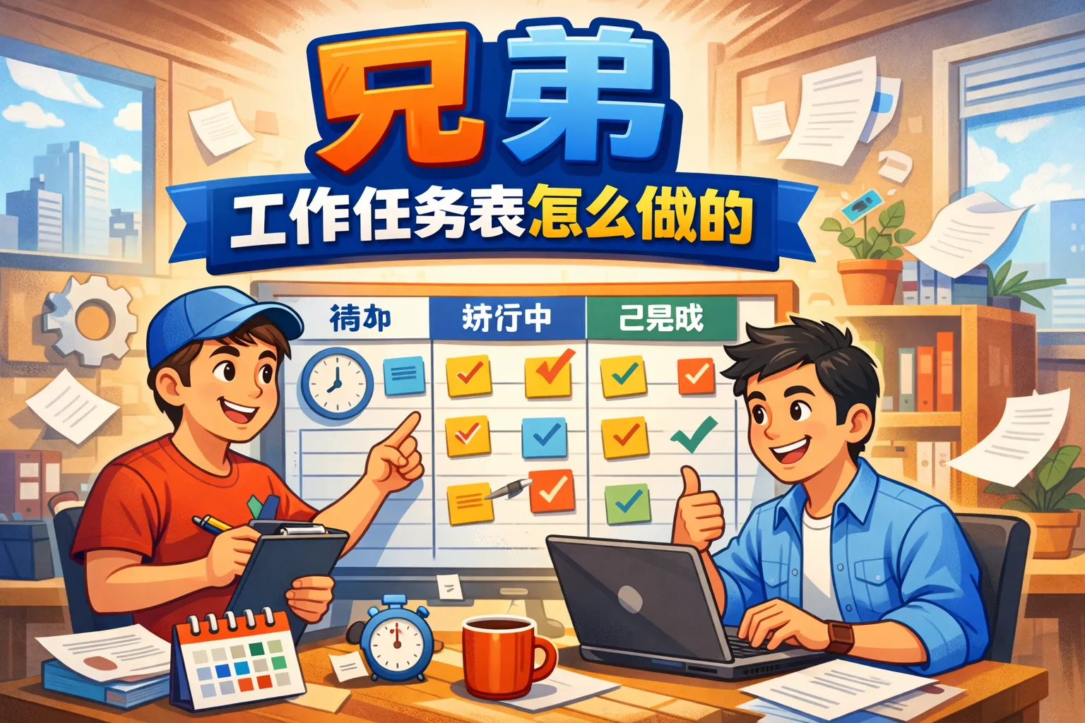 兄弟工作任务表怎么做的