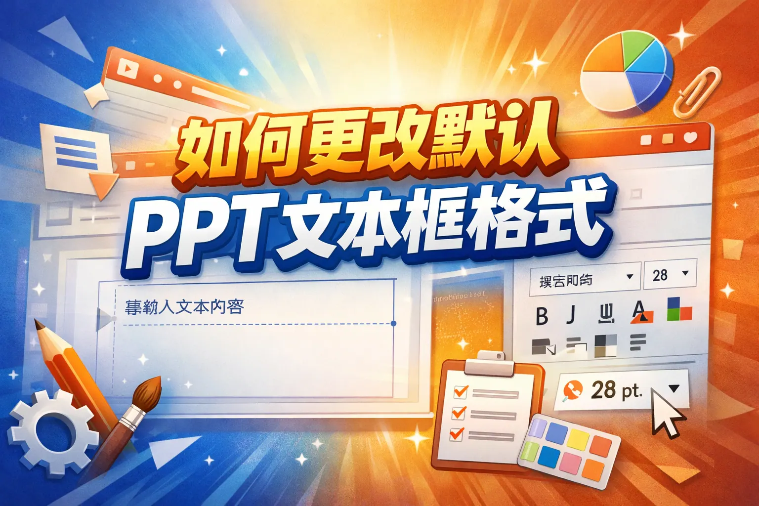 如何更改默认ppt文本框格式