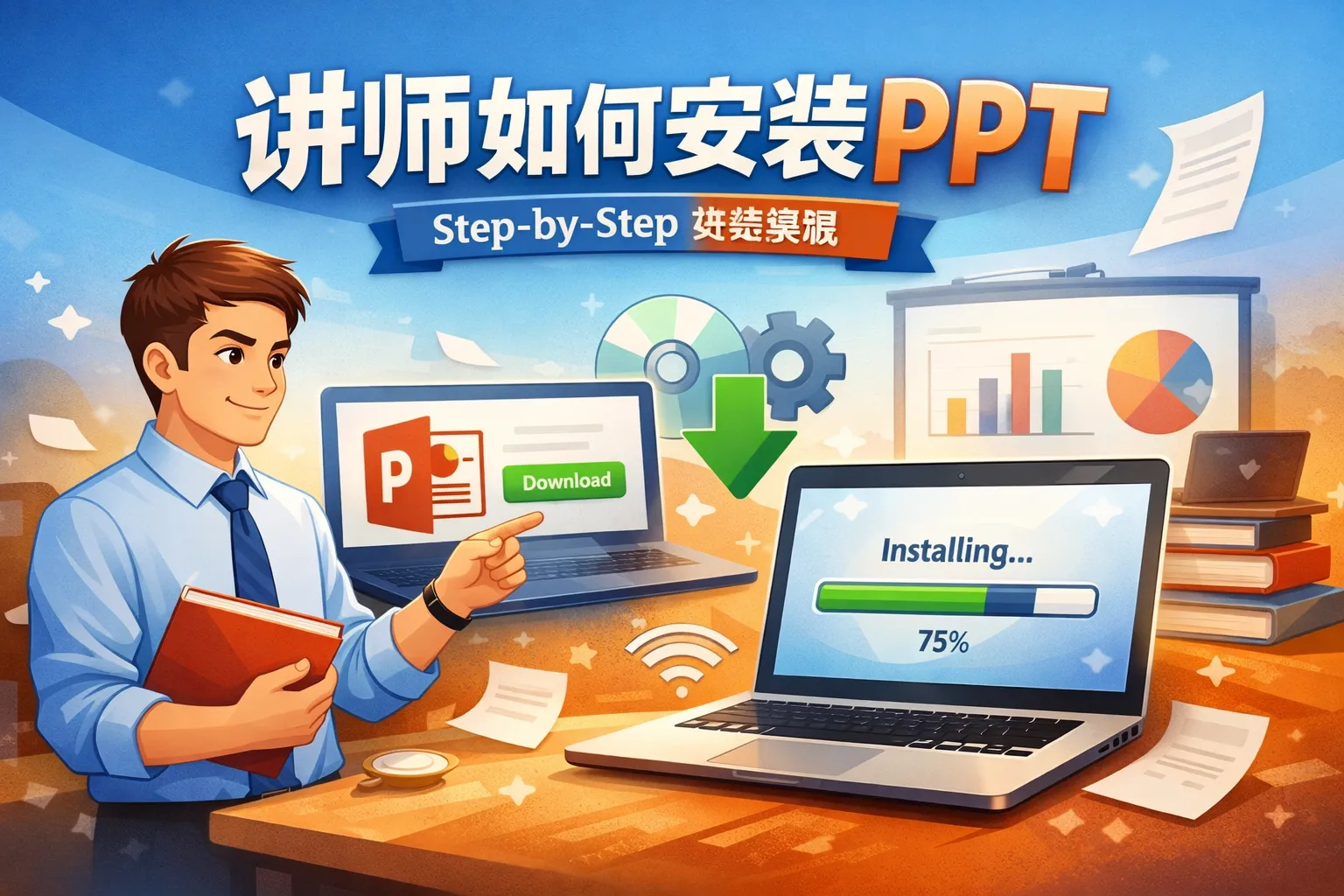 讲师如何安装ppt