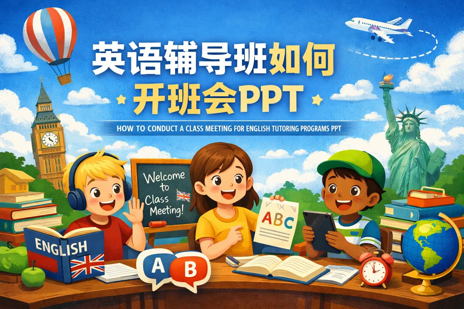 英语辅导班如何开班会ppt