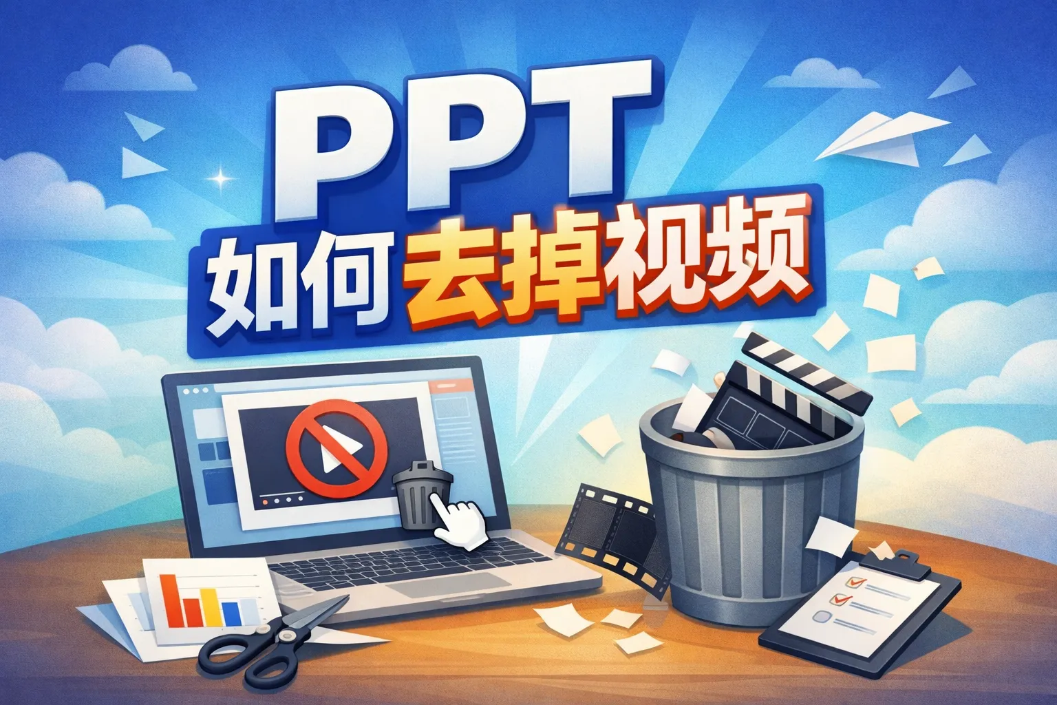 PPT如何去掉视频
