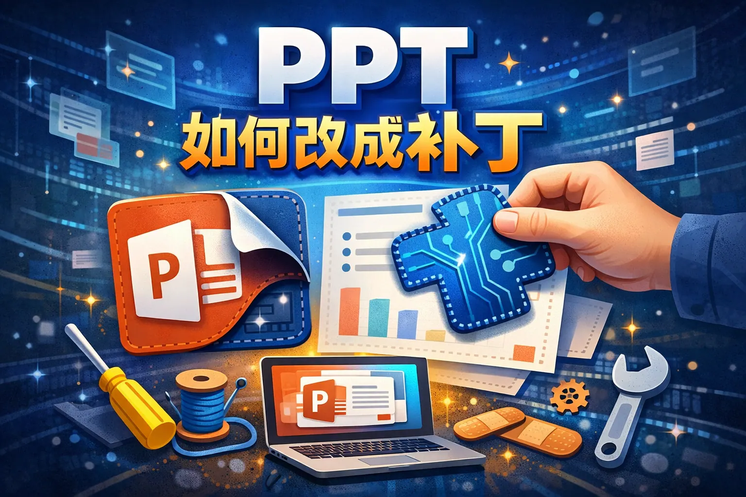 ppt如何改成补丁