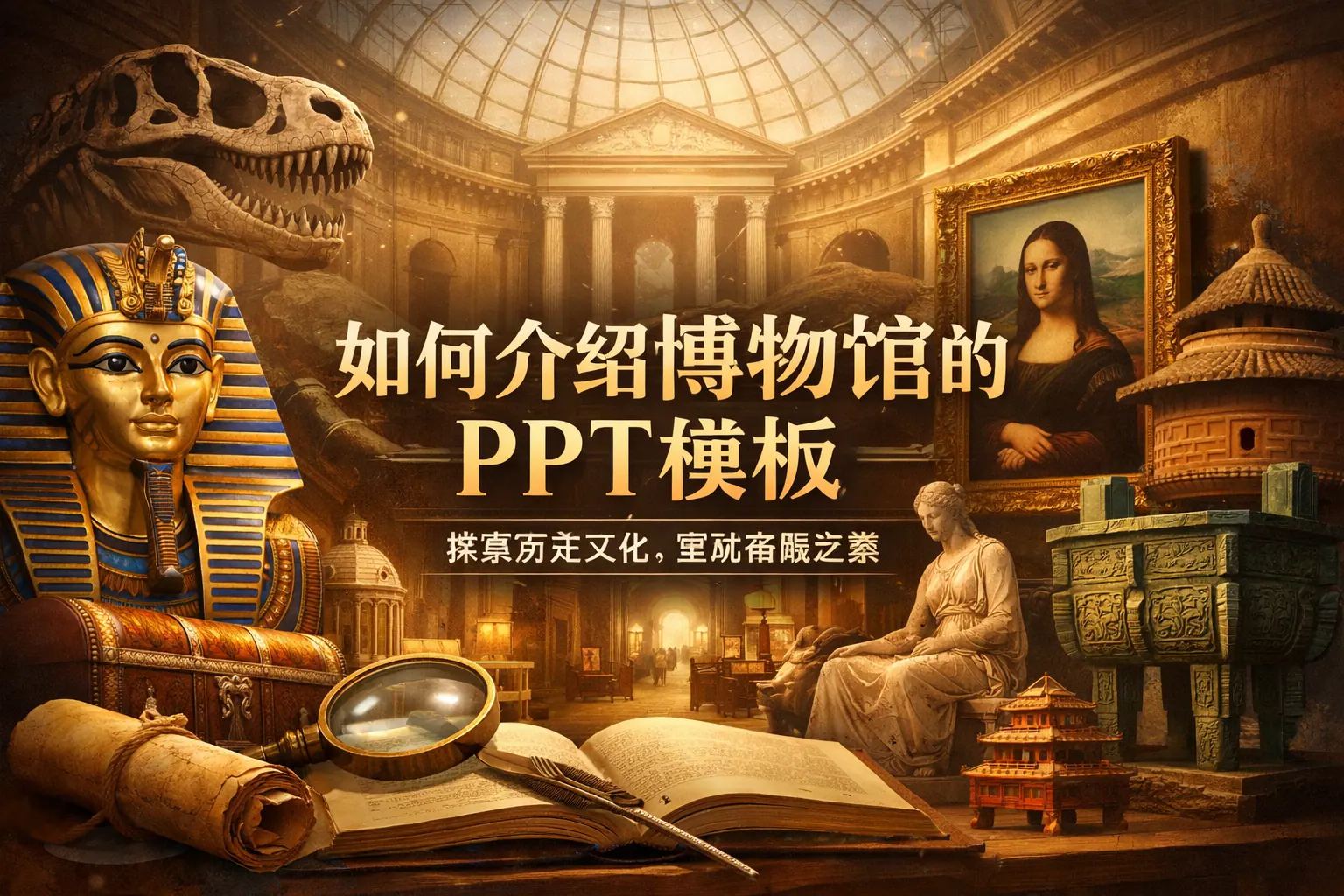 如何介绍博物馆的ppt模板