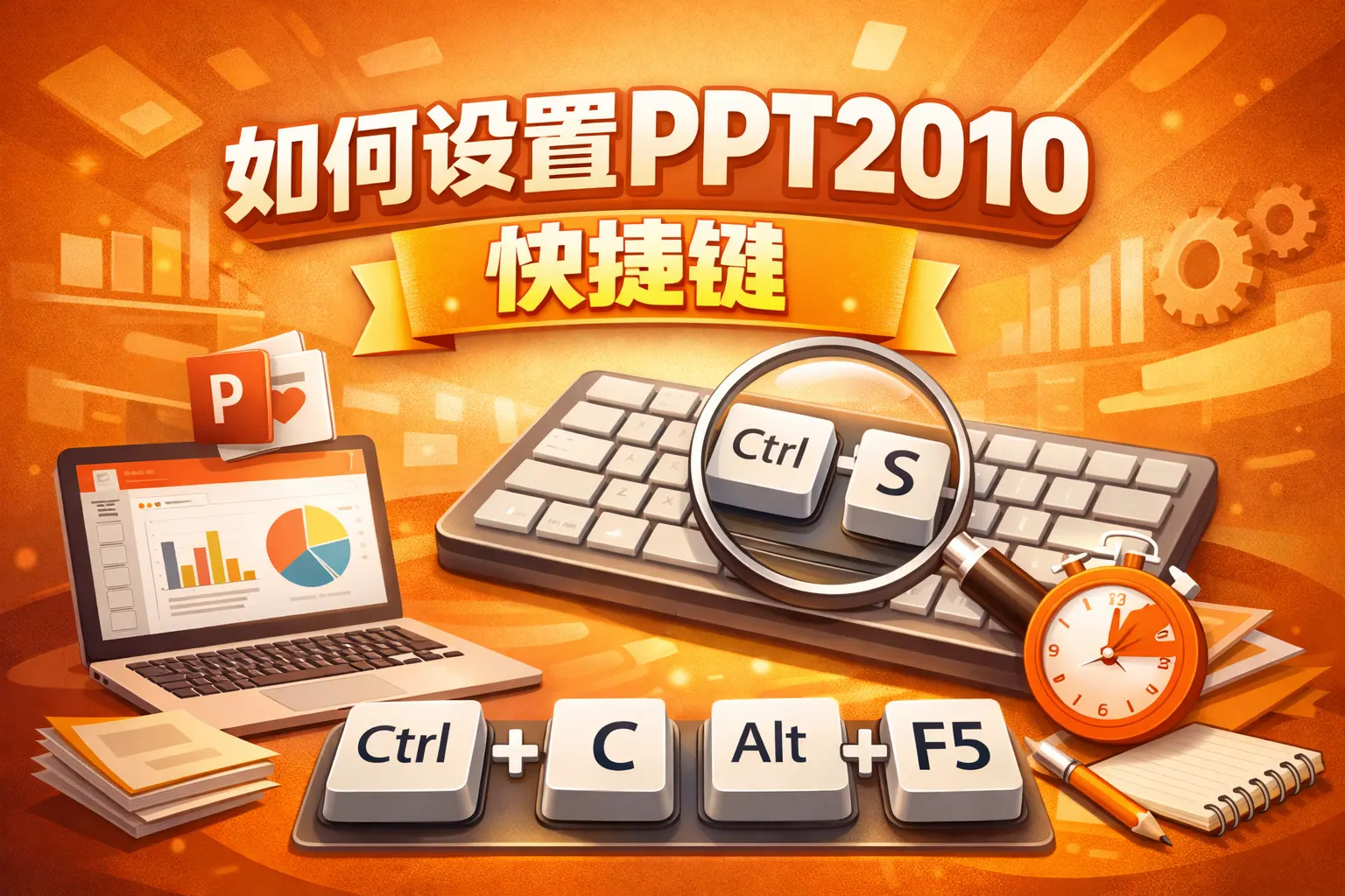 如何设置ppt2010快捷键