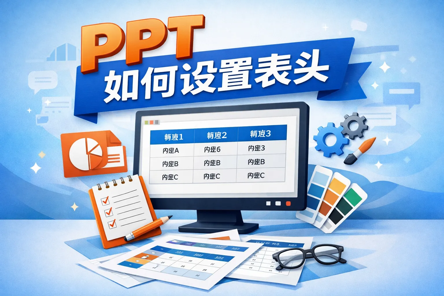 ppt如何设置表头