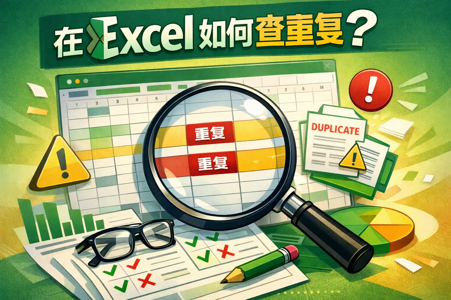 在excel如何查重复