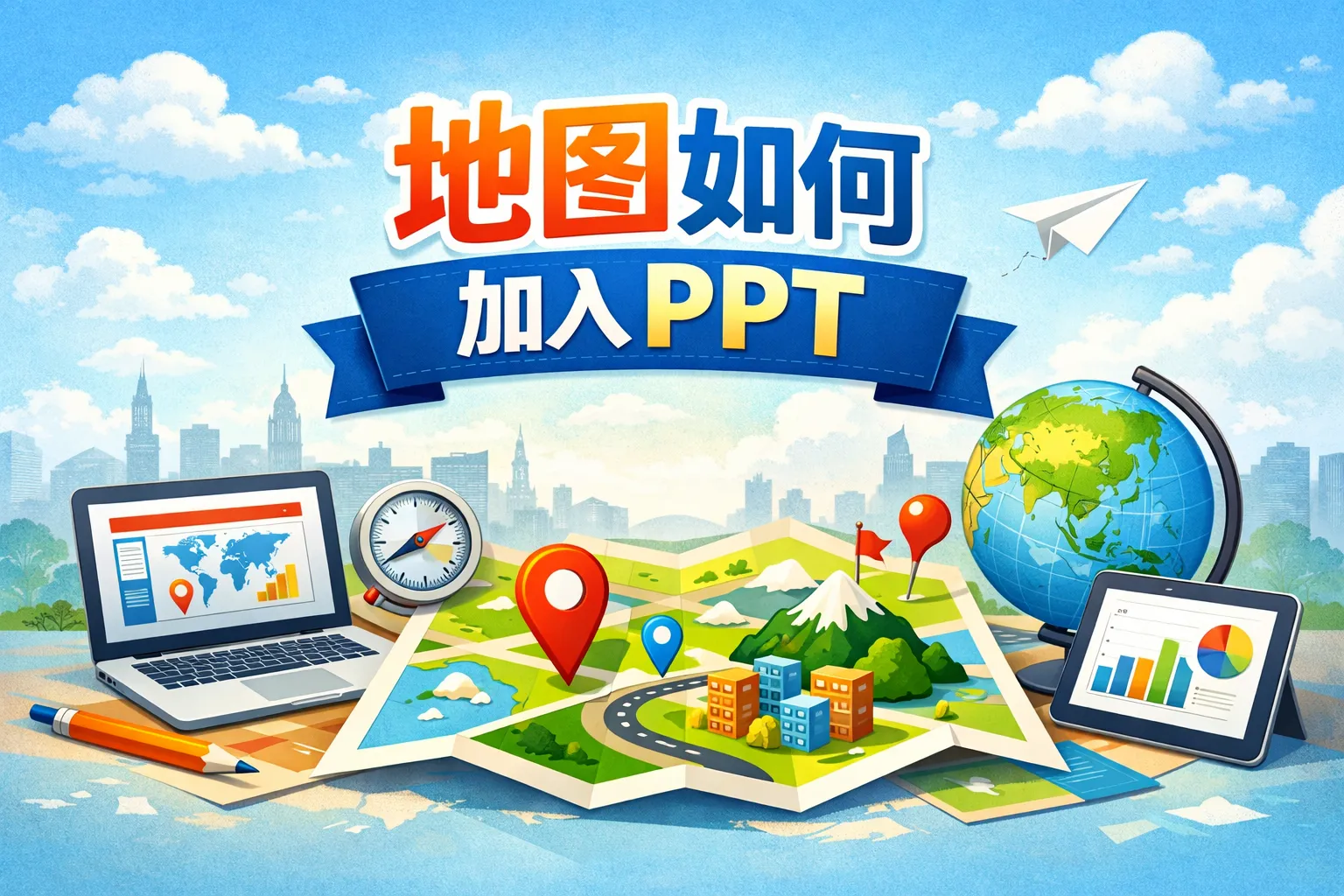 地图如何加入ppt