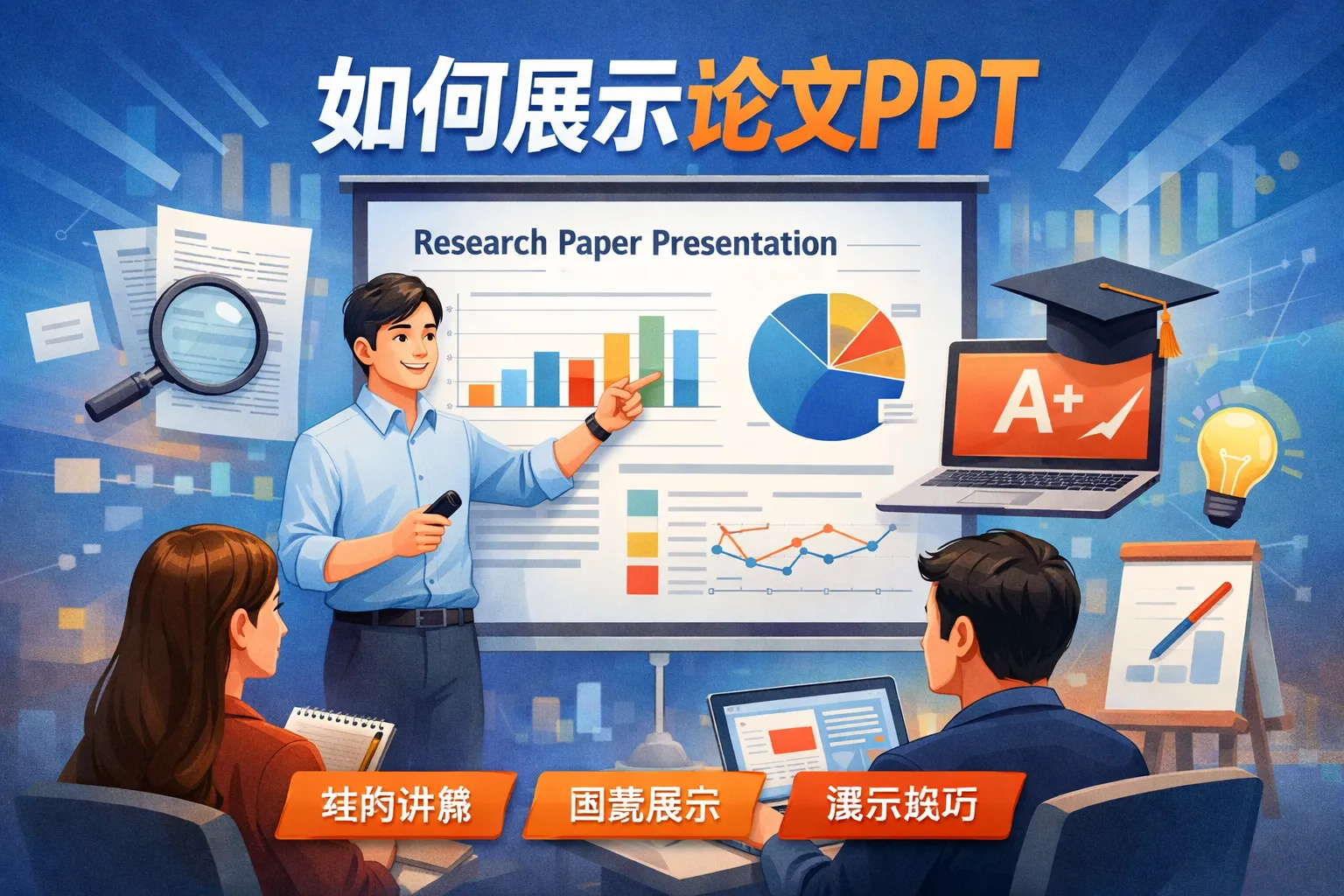 如何展示论文ppt