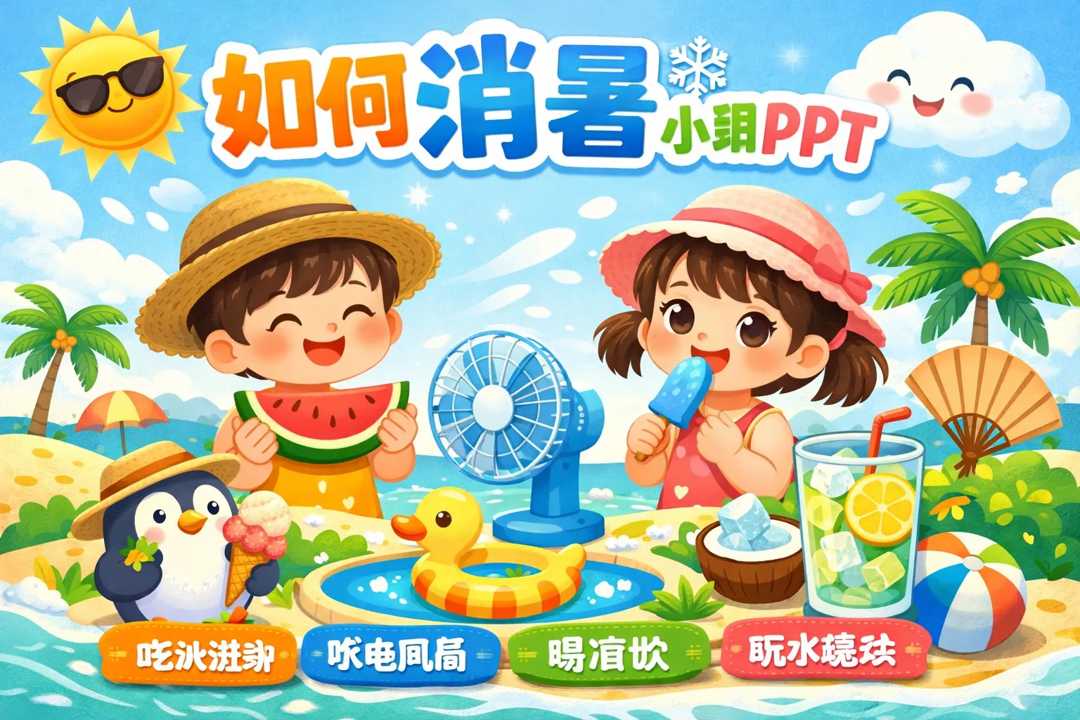 如何消暑小班PPT